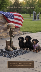 Marty, Woody, and Jazzy are honoring the Battlefield Cross.